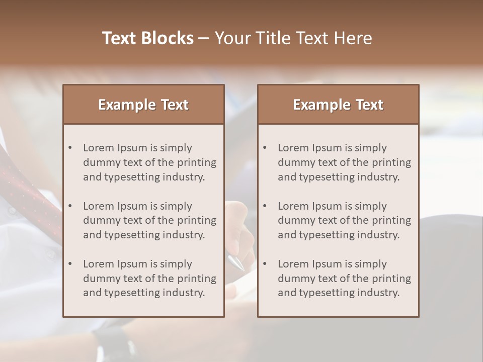 Formal Caucasian Sitting PowerPoint Template