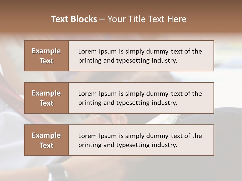 Formal Caucasian Sitting PowerPoint Template