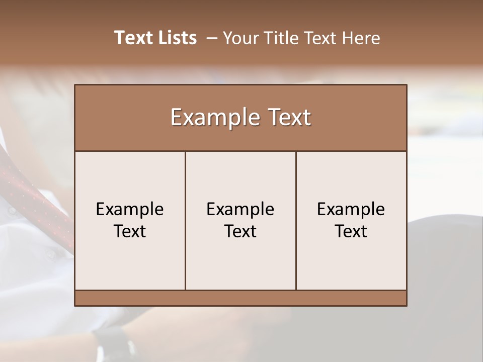Formal Caucasian Sitting PowerPoint Template