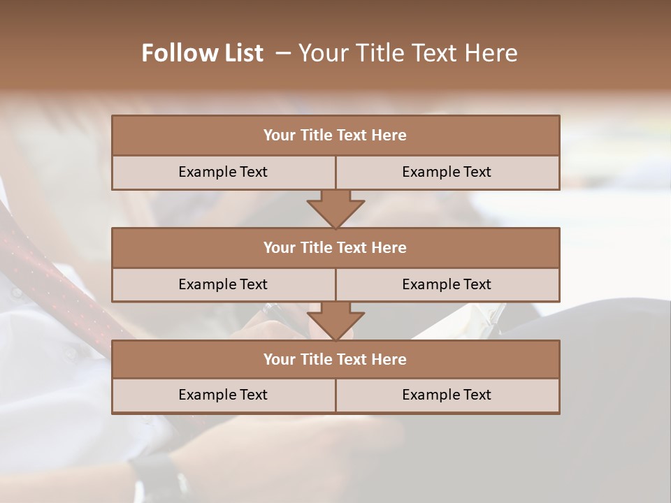 Formal Caucasian Sitting PowerPoint Template