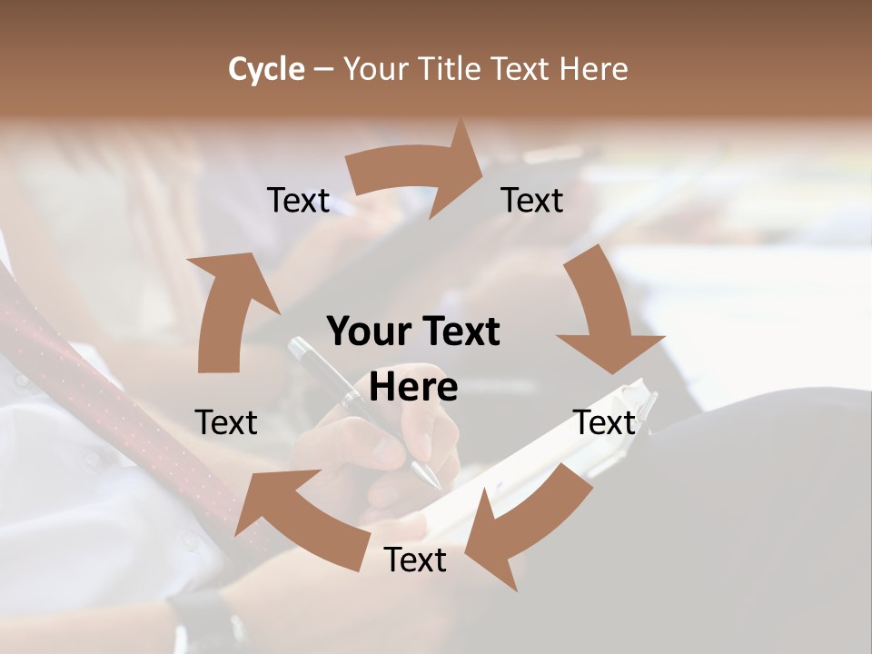Formal Caucasian Sitting PowerPoint Template