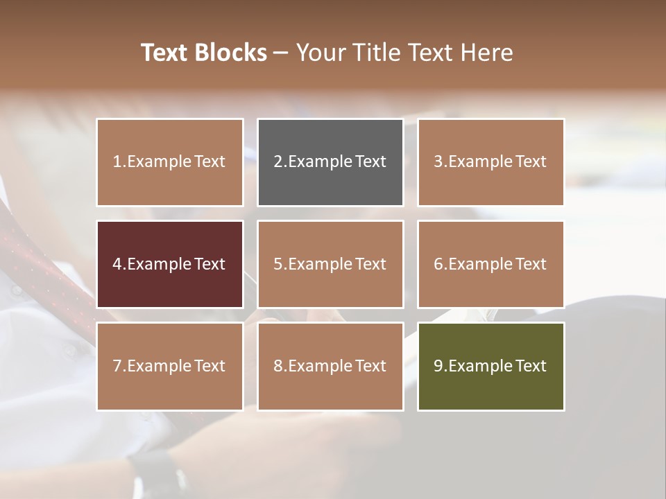 Formal Caucasian Sitting PowerPoint Template