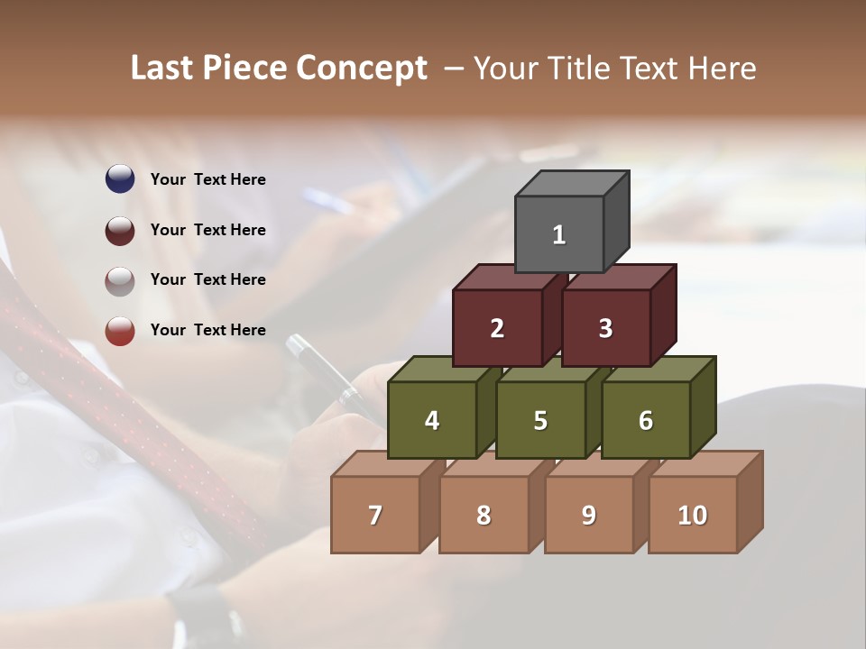 Formal Caucasian Sitting PowerPoint Template