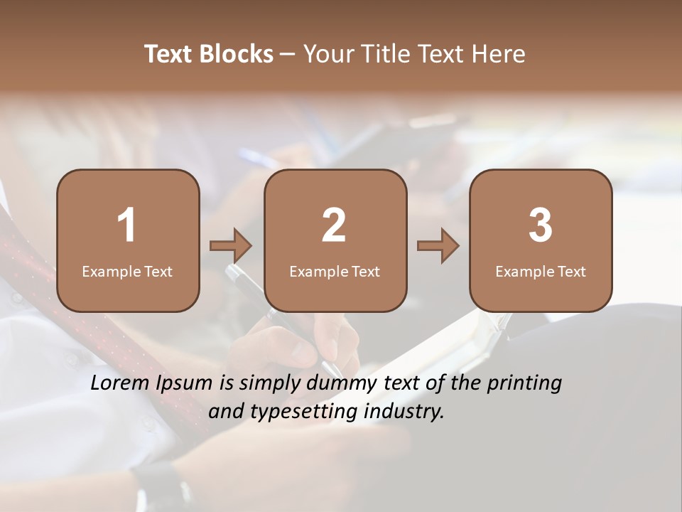 Formal Caucasian Sitting PowerPoint Template
