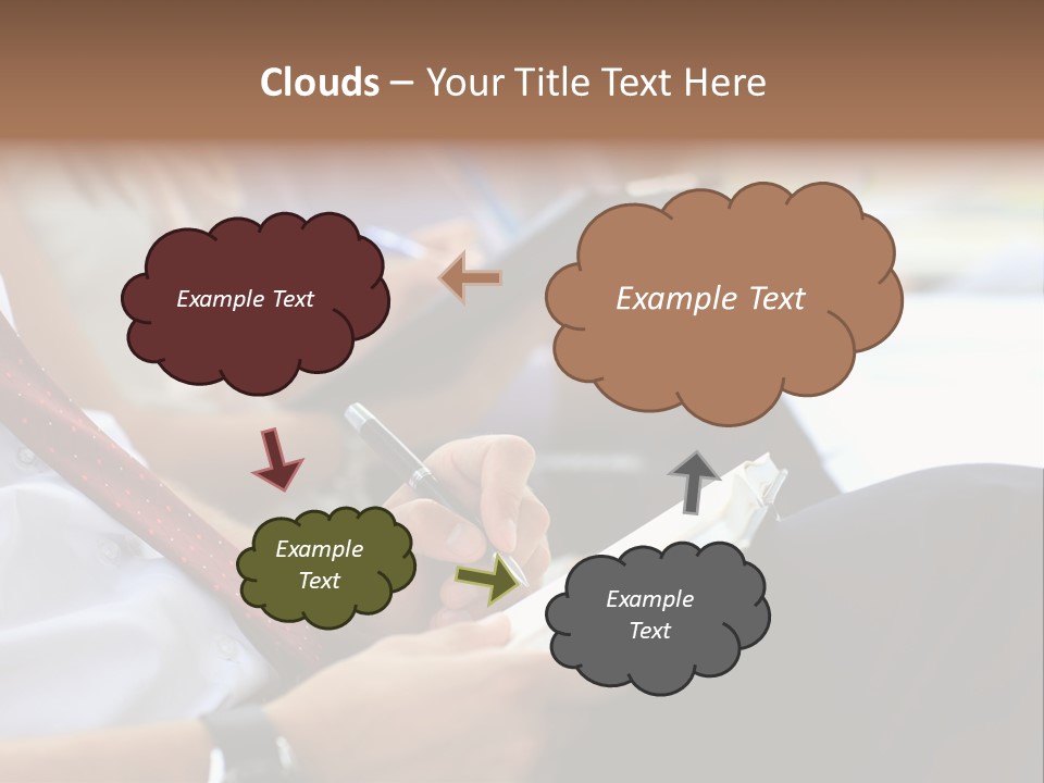 Formal Caucasian Sitting PowerPoint Template