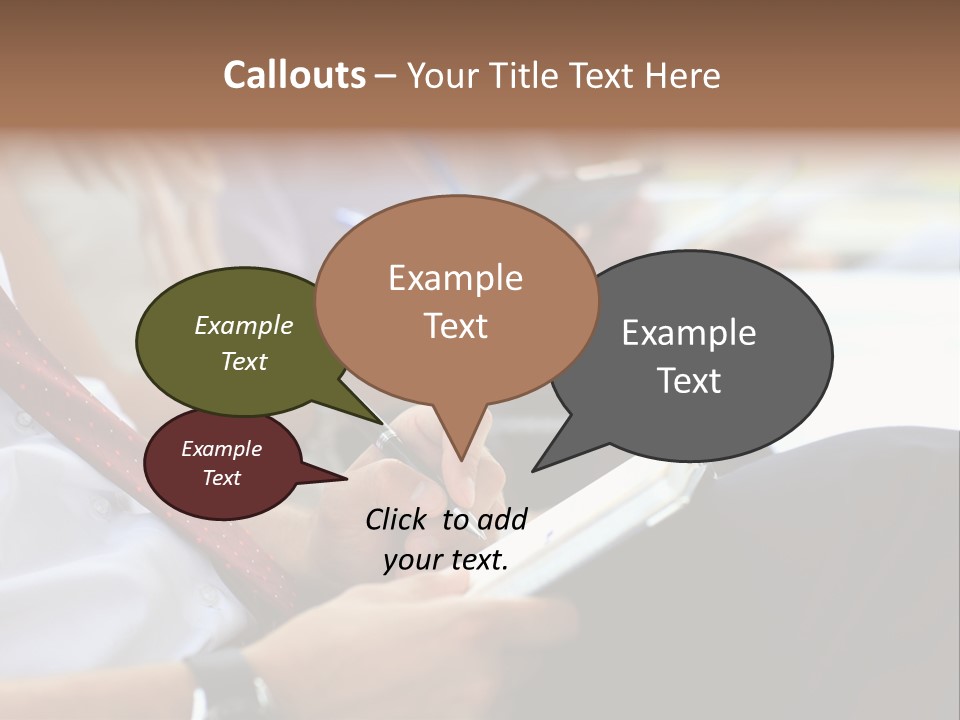 Formal Caucasian Sitting PowerPoint Template