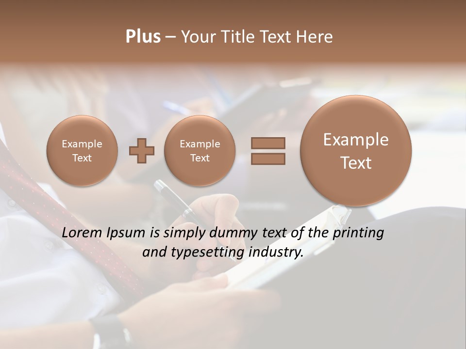 Formal Caucasian Sitting PowerPoint Template