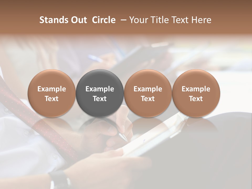 Formal Caucasian Sitting PowerPoint Template