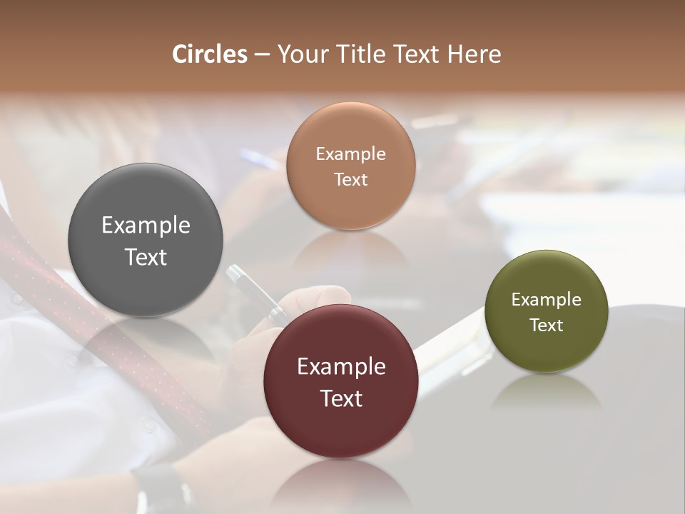 Formal Caucasian Sitting PowerPoint Template