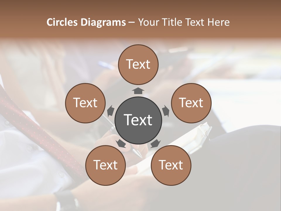 Formal Caucasian Sitting PowerPoint Template