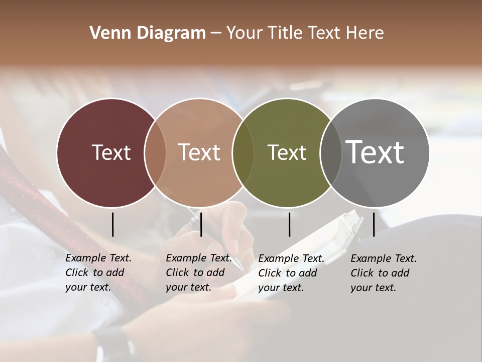 Formal Caucasian Sitting PowerPoint Template
