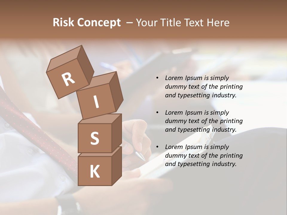 Formal Caucasian Sitting PowerPoint Template