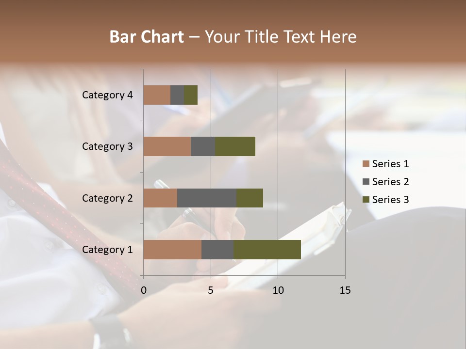 Formal Caucasian Sitting PowerPoint Template