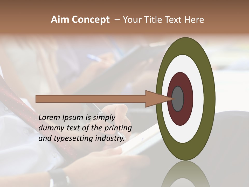 Formal Caucasian Sitting PowerPoint Template