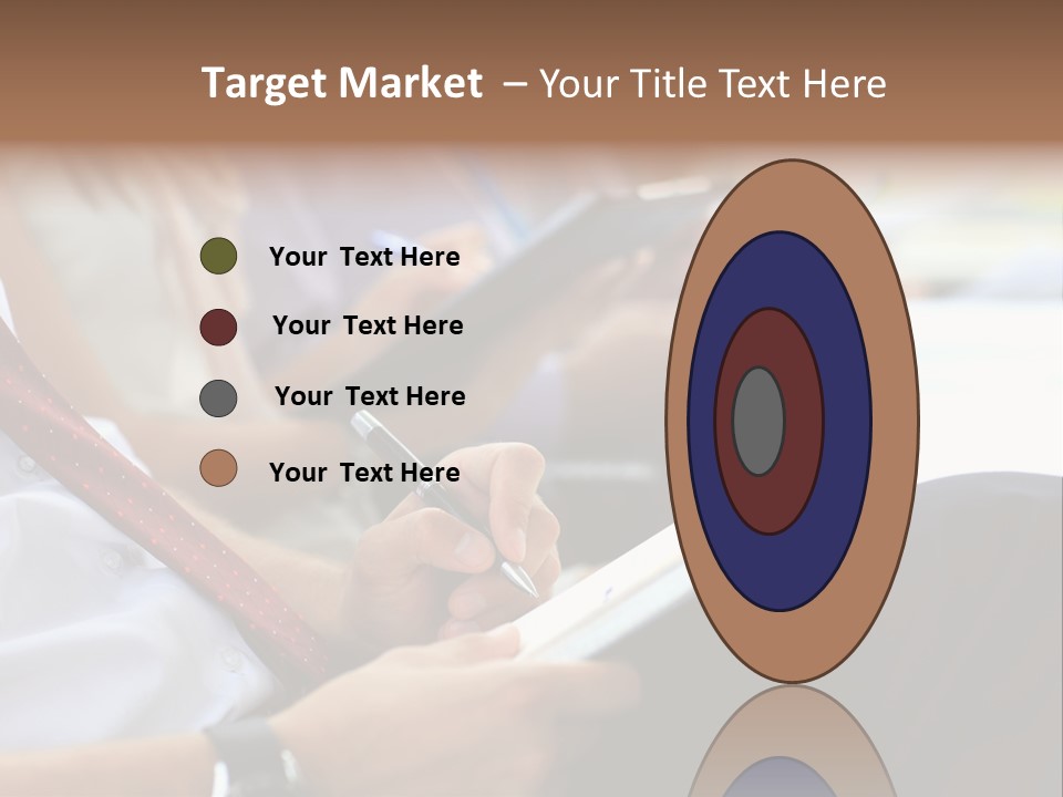 Formal Caucasian Sitting PowerPoint Template