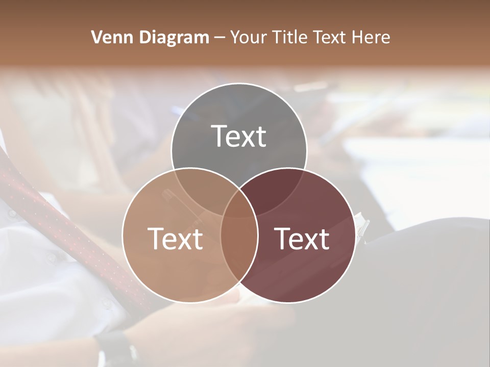 Formal Caucasian Sitting PowerPoint Template