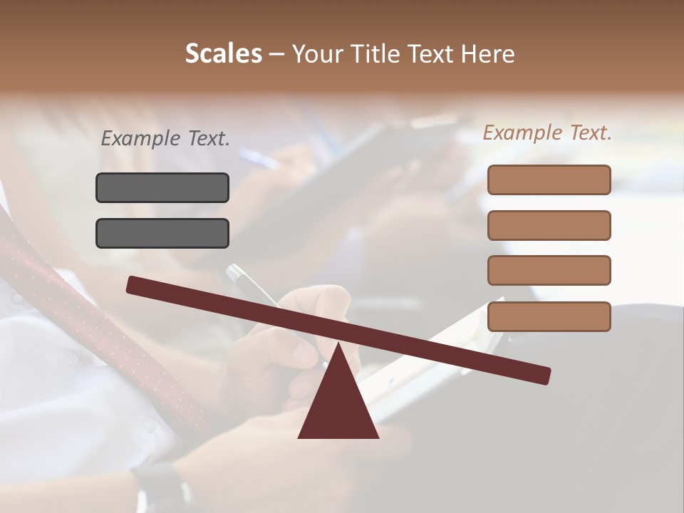 Formal Caucasian Sitting PowerPoint Template