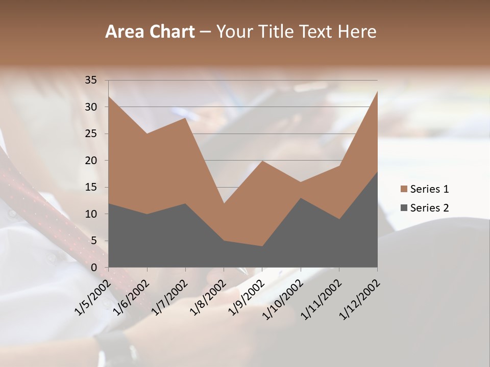 Formal Caucasian Sitting PowerPoint Template