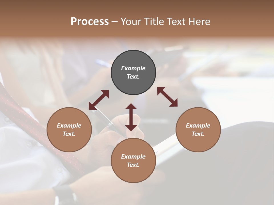 Formal Caucasian Sitting PowerPoint Template