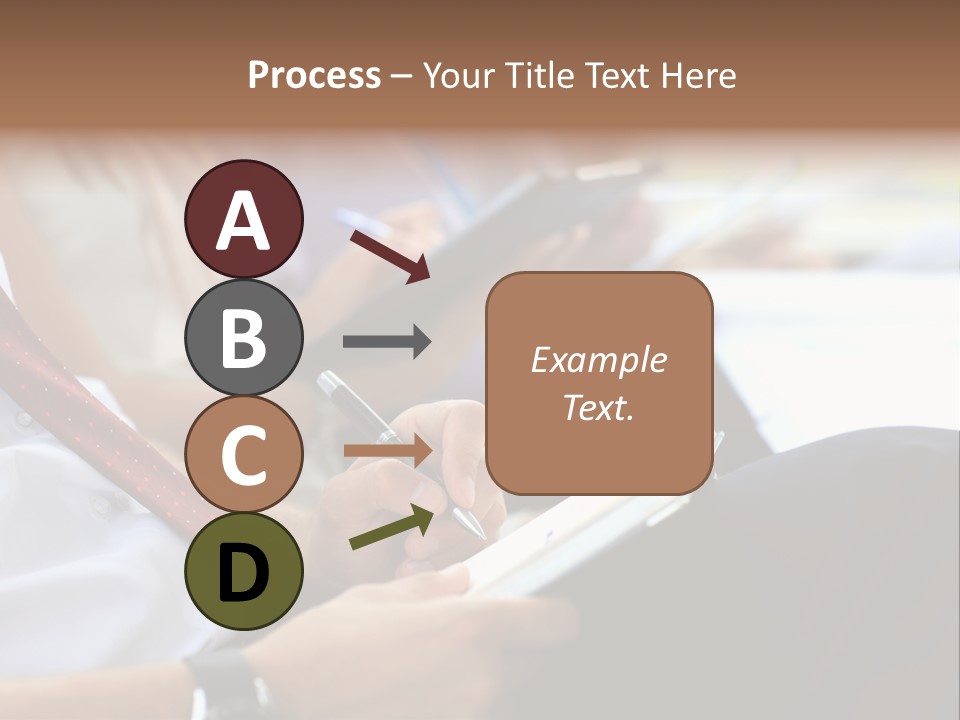 Formal Caucasian Sitting PowerPoint Template