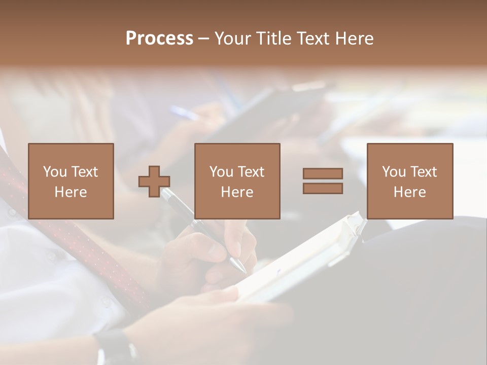 Formal Caucasian Sitting PowerPoint Template