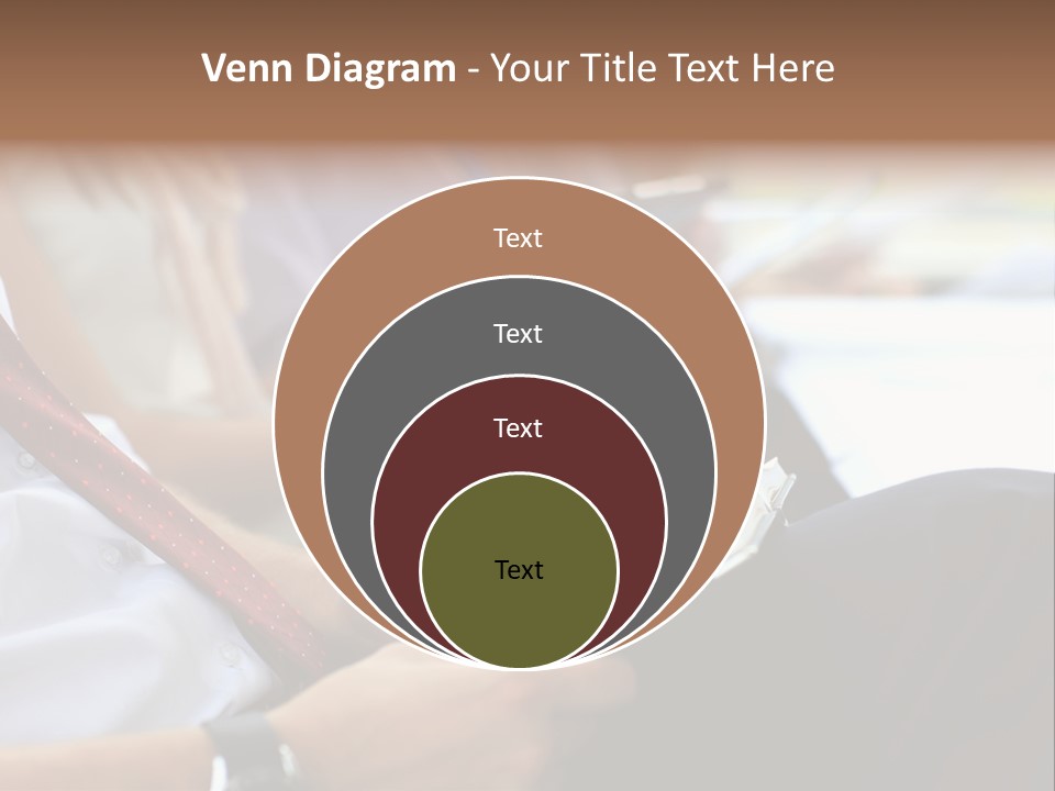 Formal Caucasian Sitting PowerPoint Template
