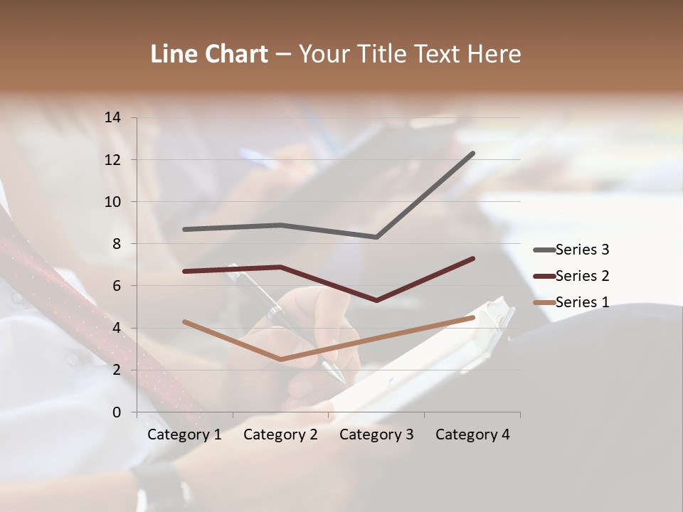 Formal Caucasian Sitting PowerPoint Template