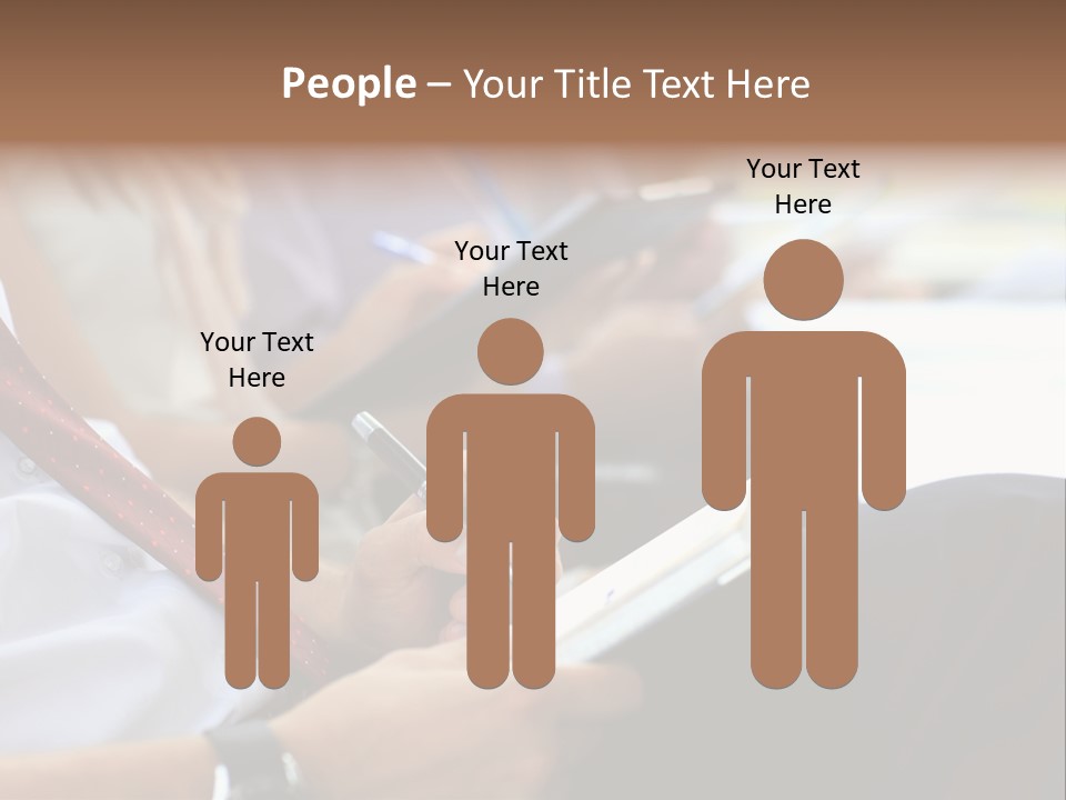 Formal Caucasian Sitting PowerPoint Template