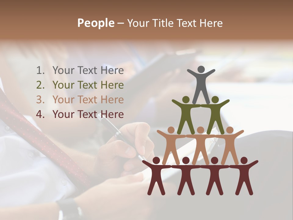 Formal Caucasian Sitting PowerPoint Template