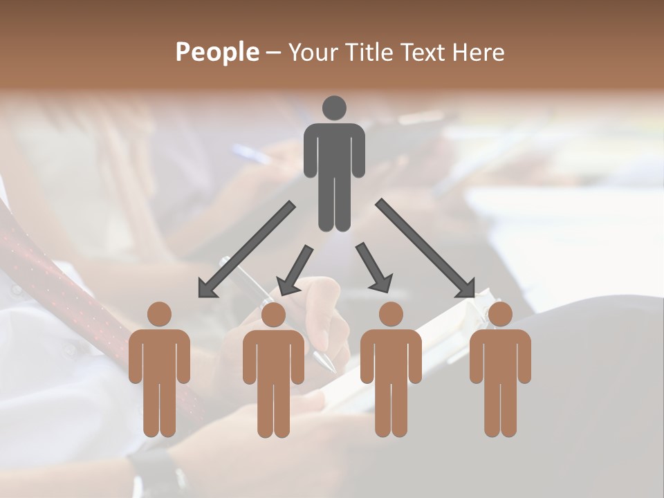 Formal Caucasian Sitting PowerPoint Template