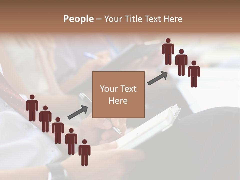 Formal Caucasian Sitting PowerPoint Template