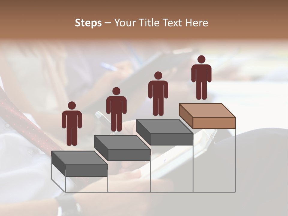 Formal Caucasian Sitting PowerPoint Template