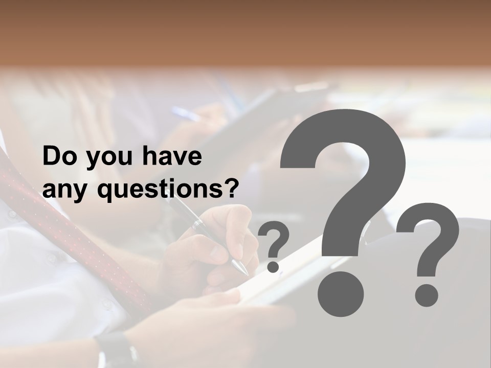 Formal Caucasian Sitting PowerPoint Template