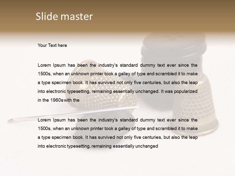 Clothing White Background Bronze PowerPoint Template