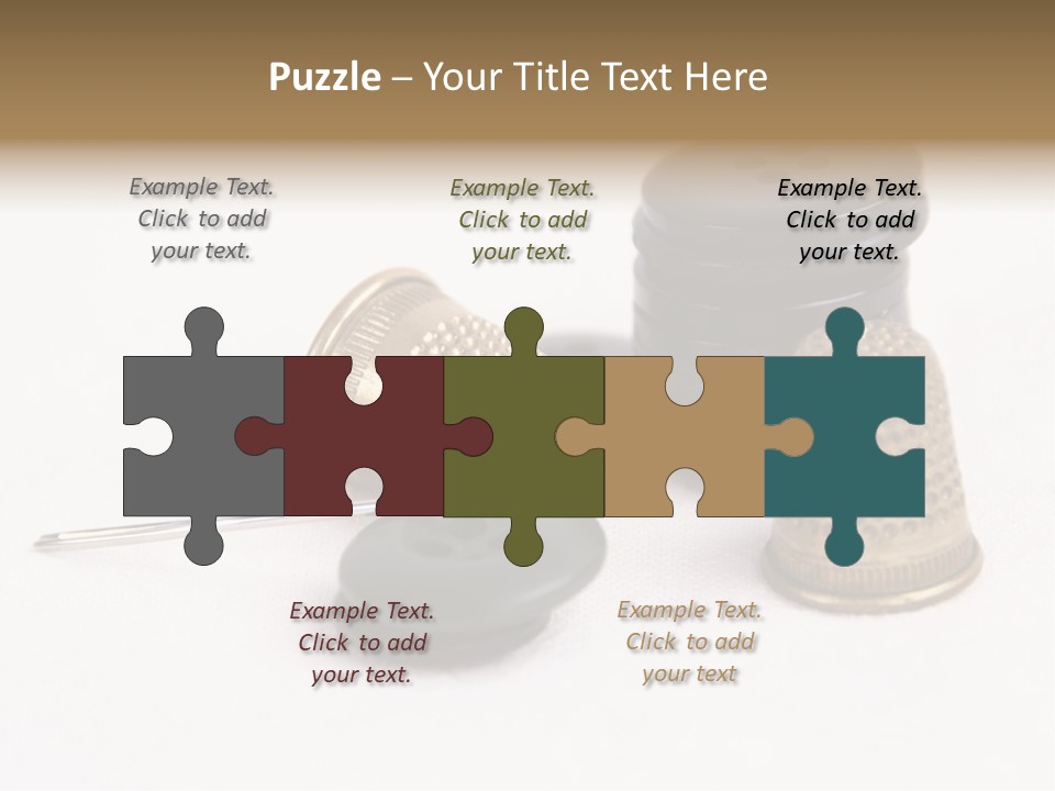 Clothing White Background Bronze PowerPoint Template