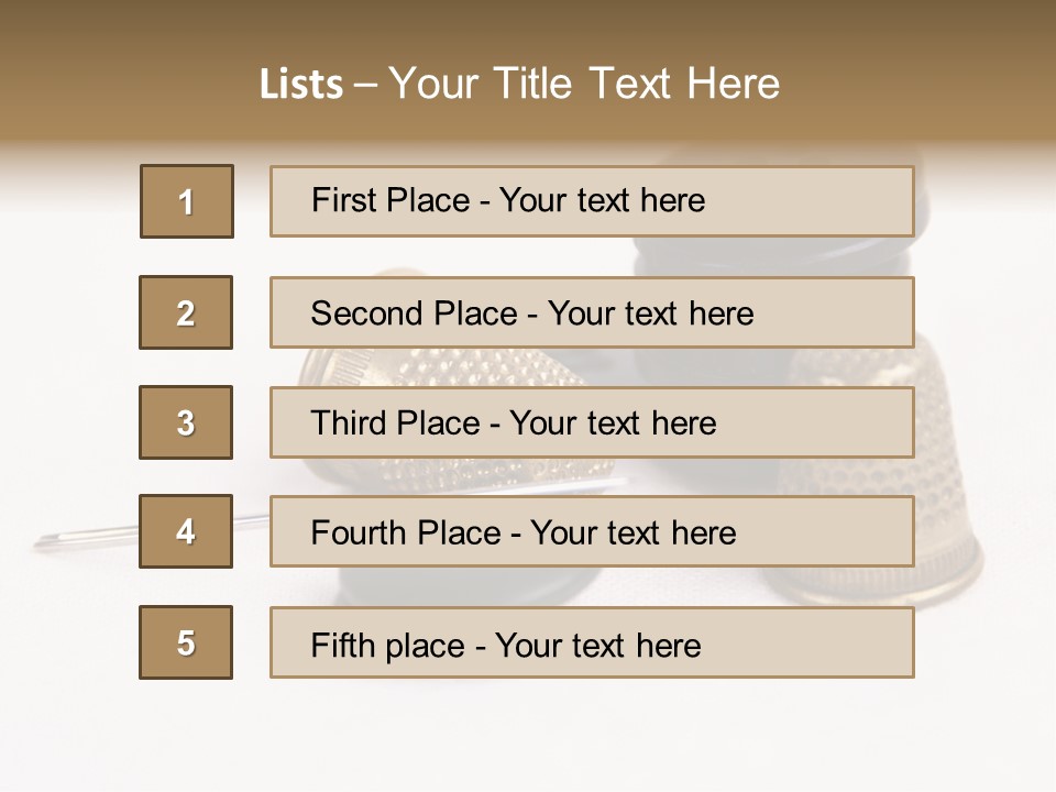 Clothing White Background Bronze PowerPoint Template