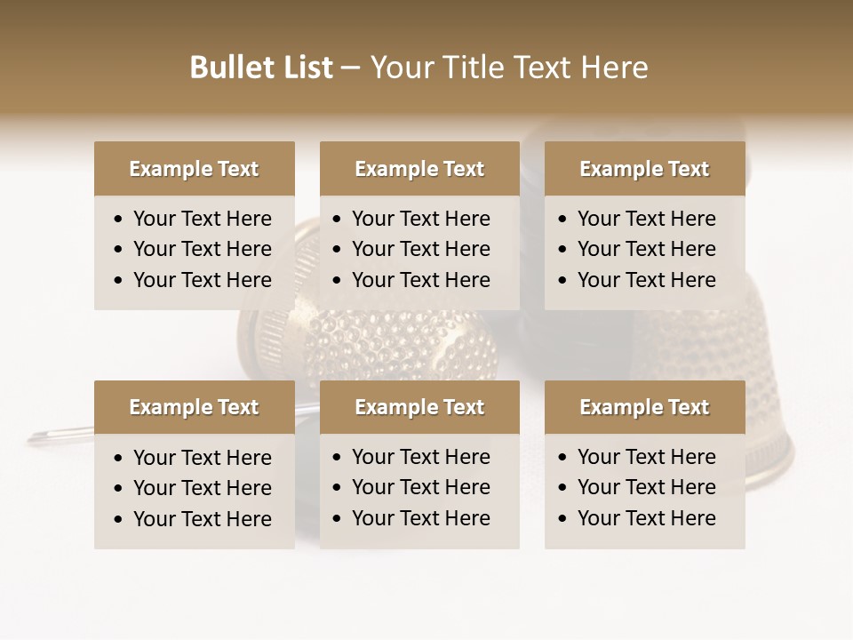 Clothing White Background Bronze PowerPoint Template