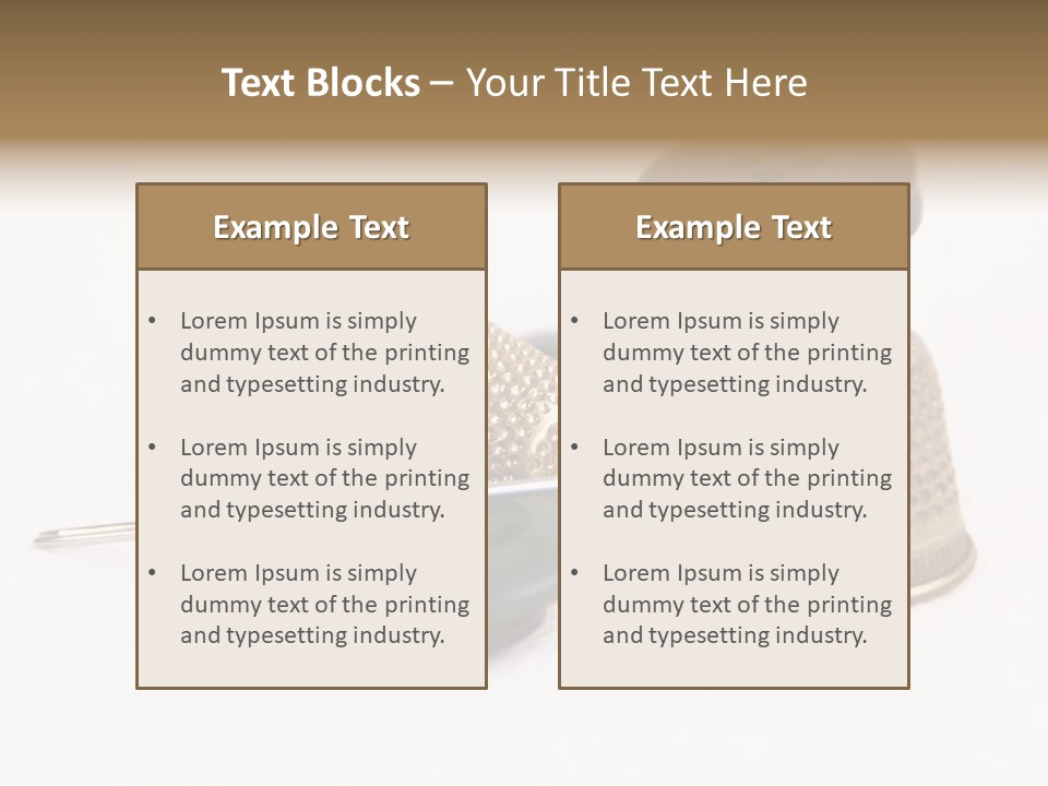 Clothing White Background Bronze PowerPoint Template