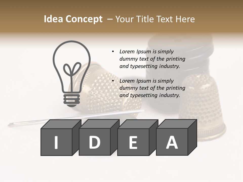 Clothing White Background Bronze PowerPoint Template