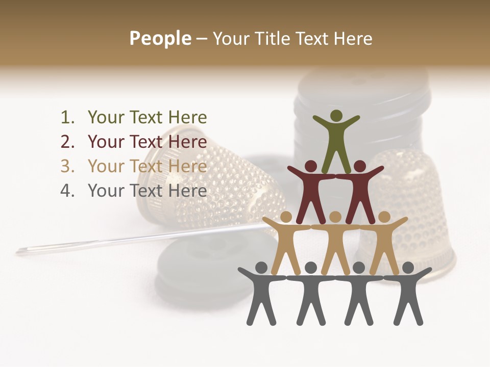 Clothing White Background Bronze PowerPoint Template