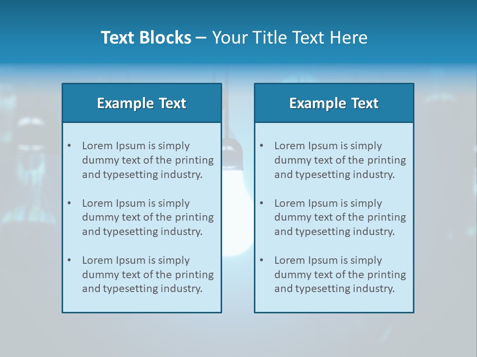 Lightbulb Nobody Idea PowerPoint Template