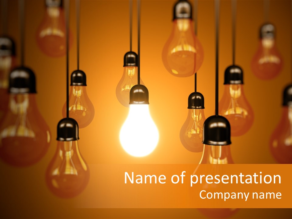 Single White Electrical PowerPoint Template