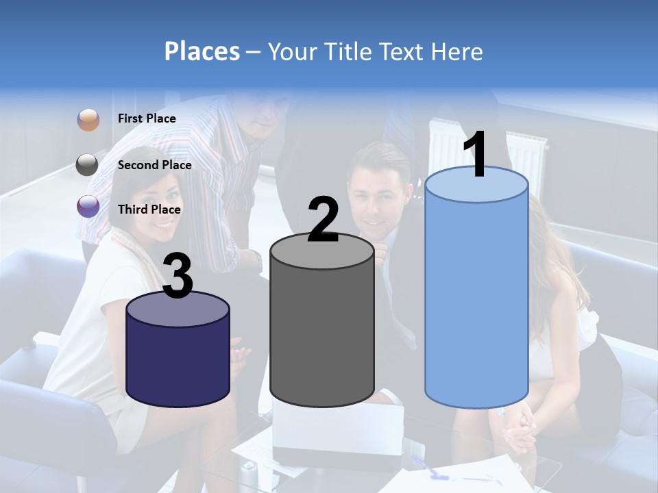 Notebooks Colleagues Performance PowerPoint Template