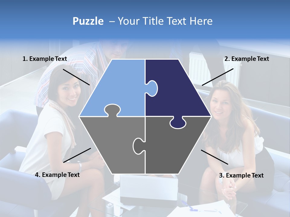 Notebooks Colleagues Performance PowerPoint Template