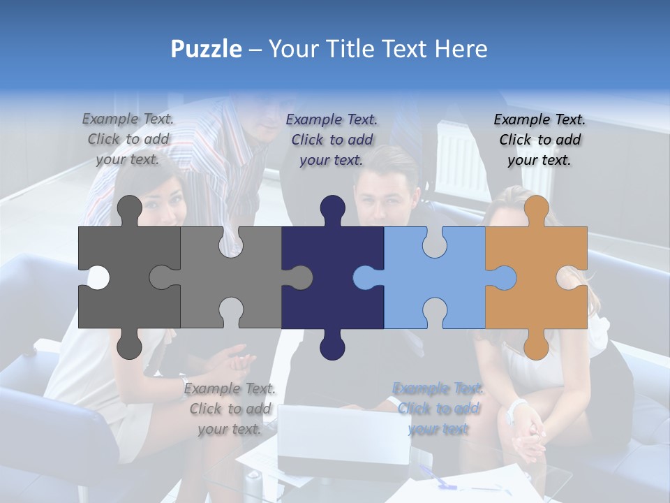 Notebooks Colleagues Performance PowerPoint Template