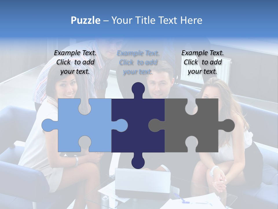 Notebooks Colleagues Performance PowerPoint Template