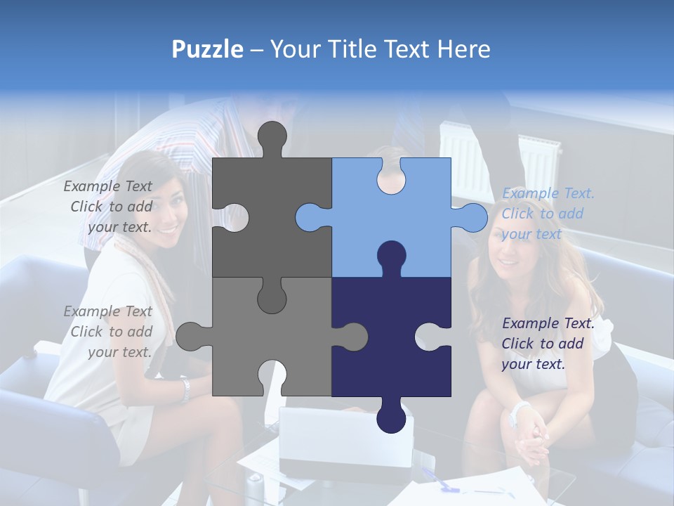 Notebooks Colleagues Performance PowerPoint Template