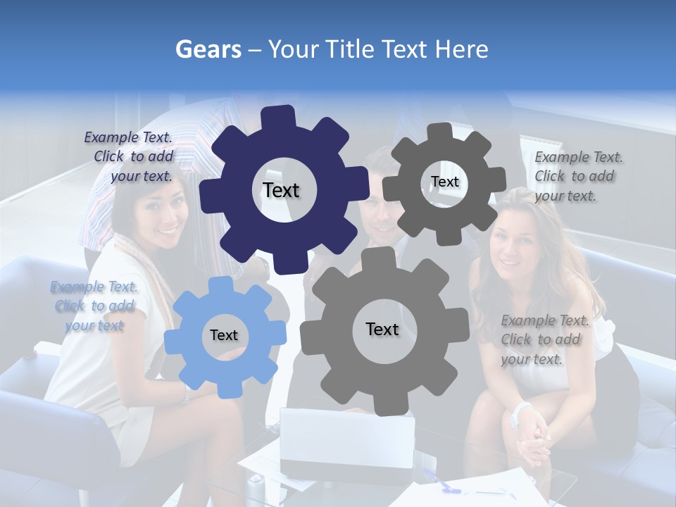 Notebooks Colleagues Performance PowerPoint Template