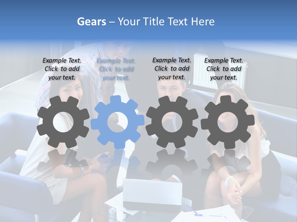 Notebooks Colleagues Performance PowerPoint Template