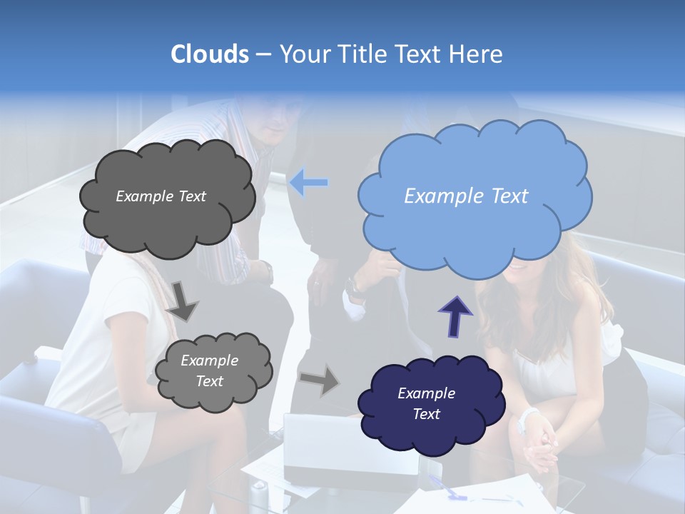 Notebooks Colleagues Performance PowerPoint Template